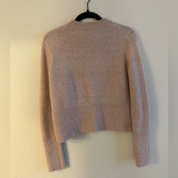 All Saints Light Pink Alpaca Wool Crew Neck Sweater - Picture 3 of 4